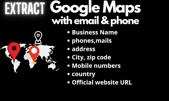Business leads and emails from google map by Lakshmidi | Fiverr