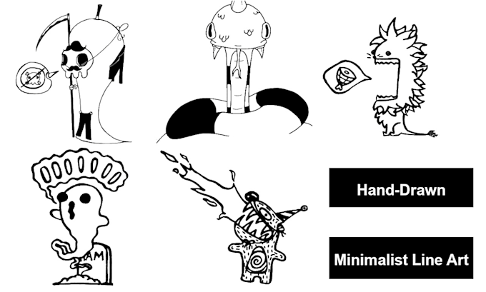 Draw stylized line art based on your idea by Prismapenn | Fiverr