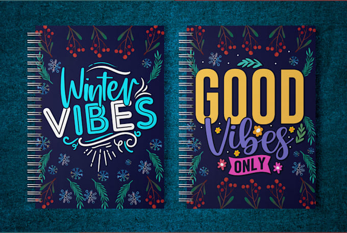 design custom low content book cover or journal notebook for amazon KDP