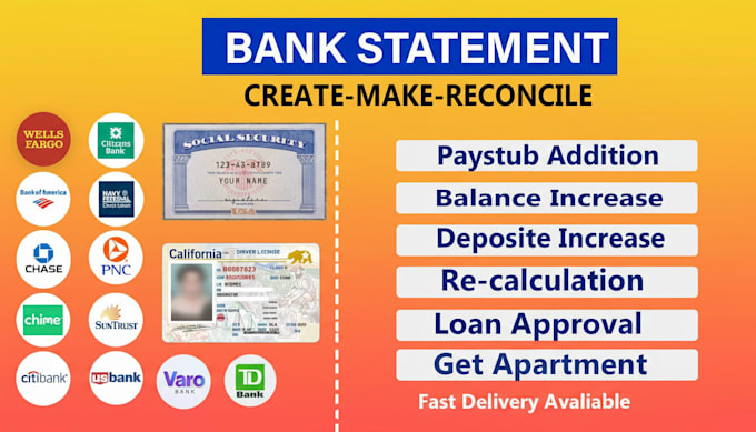 reconcile bank statement PDF to editable format