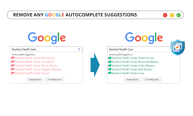 remove any google auto suggestions