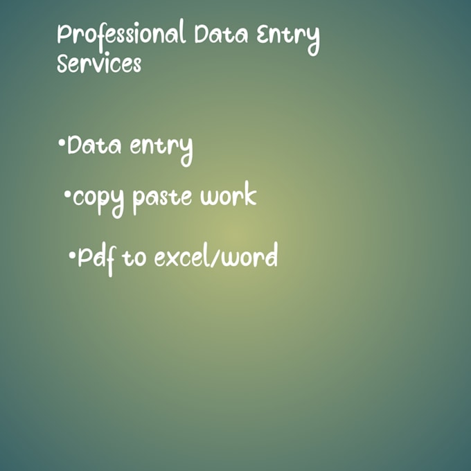 Do data entry and pdf to excel and word very well by Simmi_1 | Fiverr