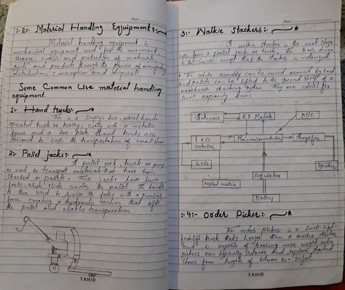 do handwriting notes and letters
