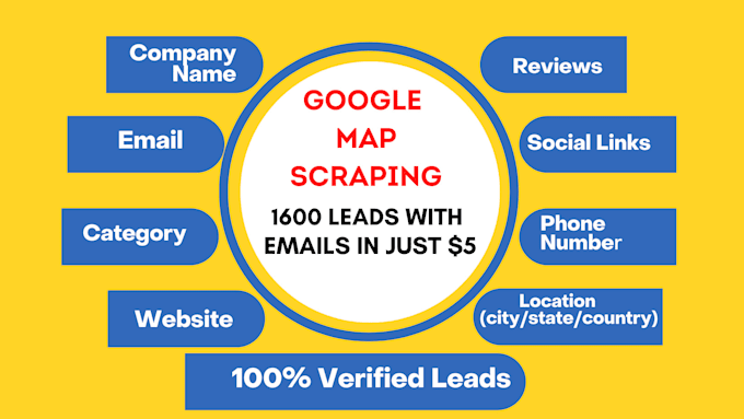 scrap google maps data for business leads with verified lead