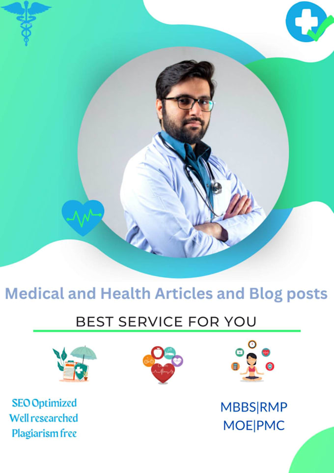 Write medical, research, and health articles as a doctor by Kyrie