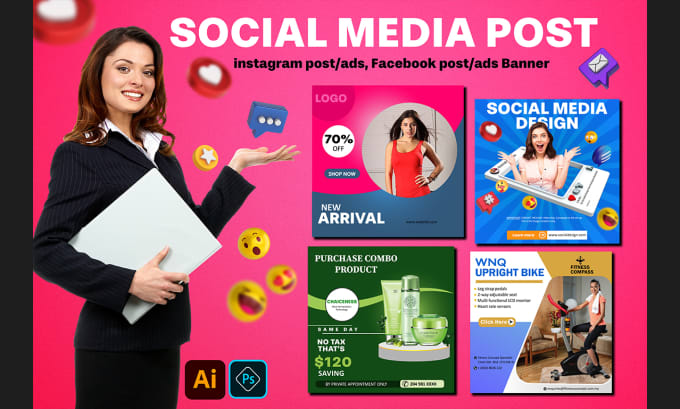 Design Social Media Post Instagram Post Cover Facebook Post Ads