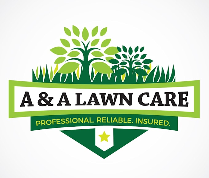 make modern luxury lawn care logo design