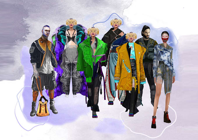 Draw fashion illustration or sketch and design collections by Kura888 ...