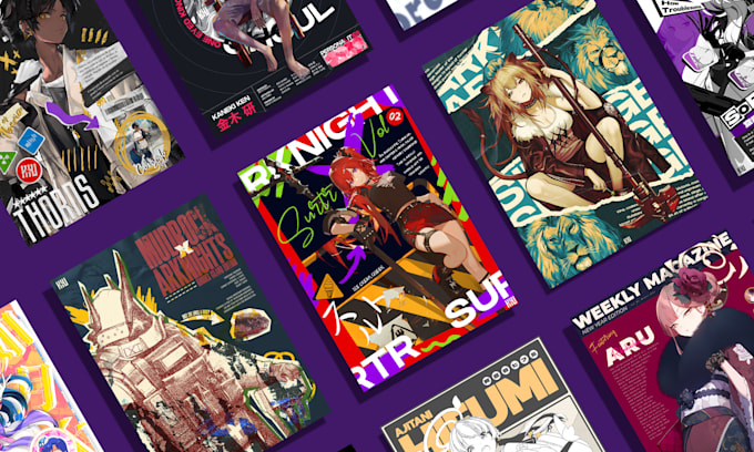 design amazing anime poster or anime wallpaper banner