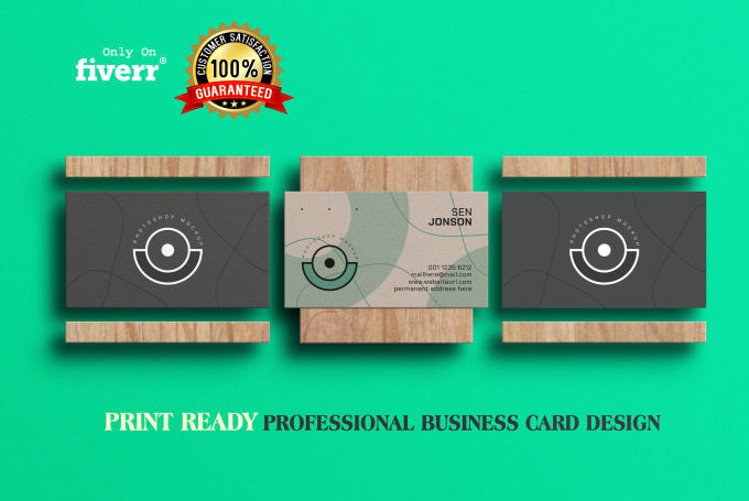 do 4 different unique business card design ready for print