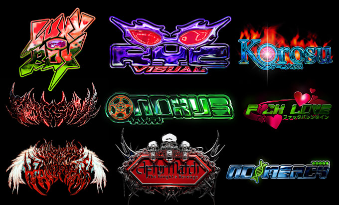 create chrome y2k streetwear logo for your brand