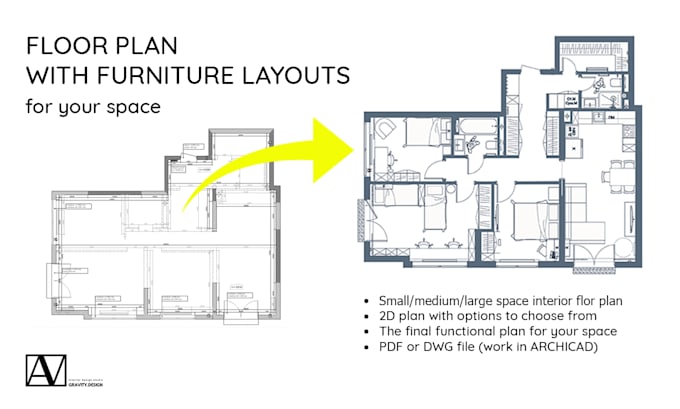 Design floor plan with furniture layouts for your space by Nikagravity ...
