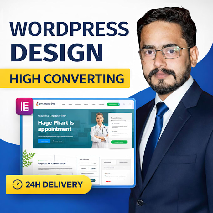 design modern responsive wordpress website using elementor pro
