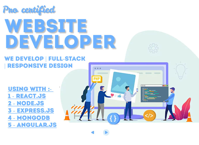 Develop unique responsive web apps using react js and angular js by ...