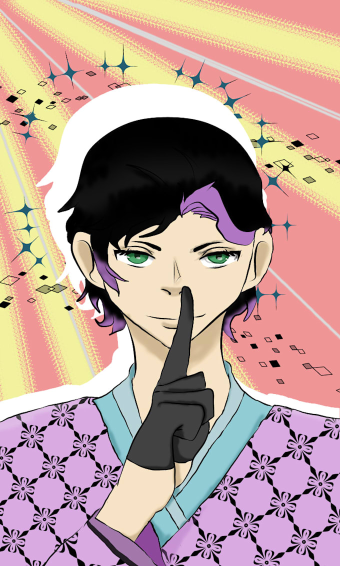 draw a digital anime portrait for you