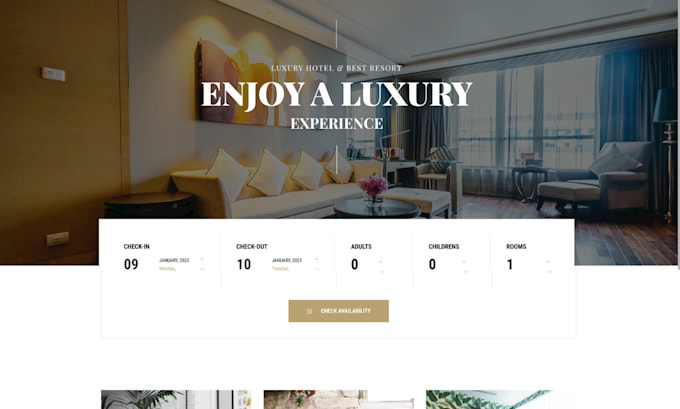 Create and design a short term rental website with booking and calendar