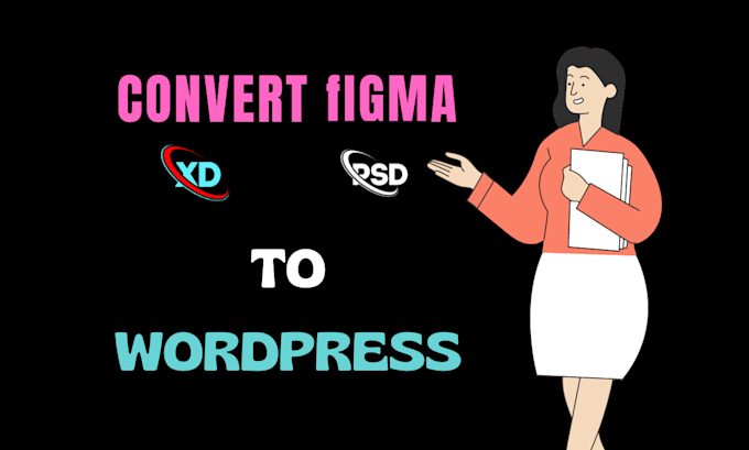 convert figma , psd , xd to wordpress using elementor