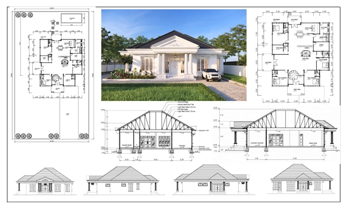 do autocad 2d floor plan, 3d floor plan design and architectural 3d rendering