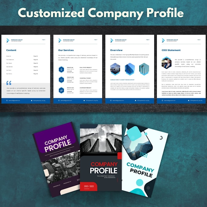 create a customized company portfolio