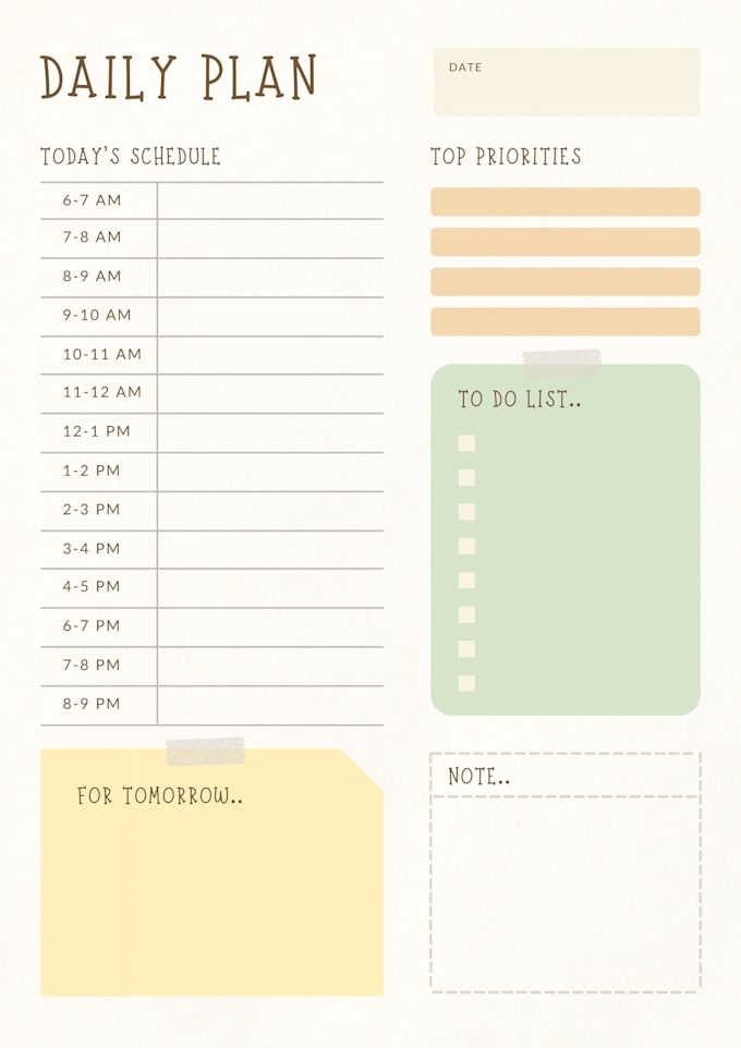 Design a colorful digital daily planner by lakshmipriyah fiverr