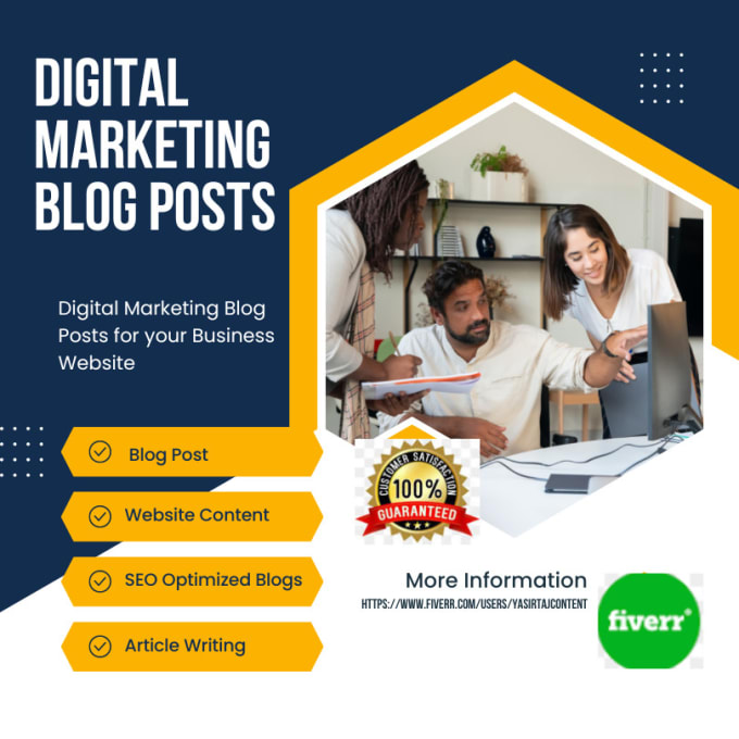 Write digital marketing blog posts for your business website by