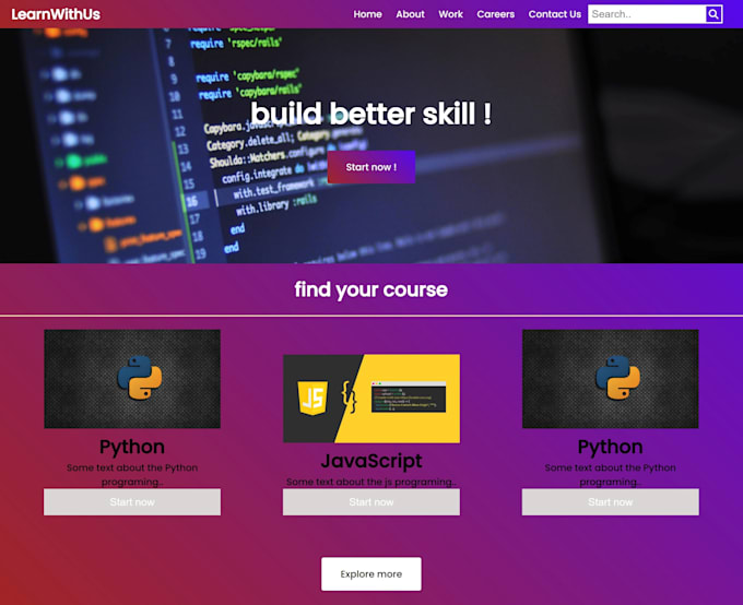 Do your front end website development in html css bootstrap by ...