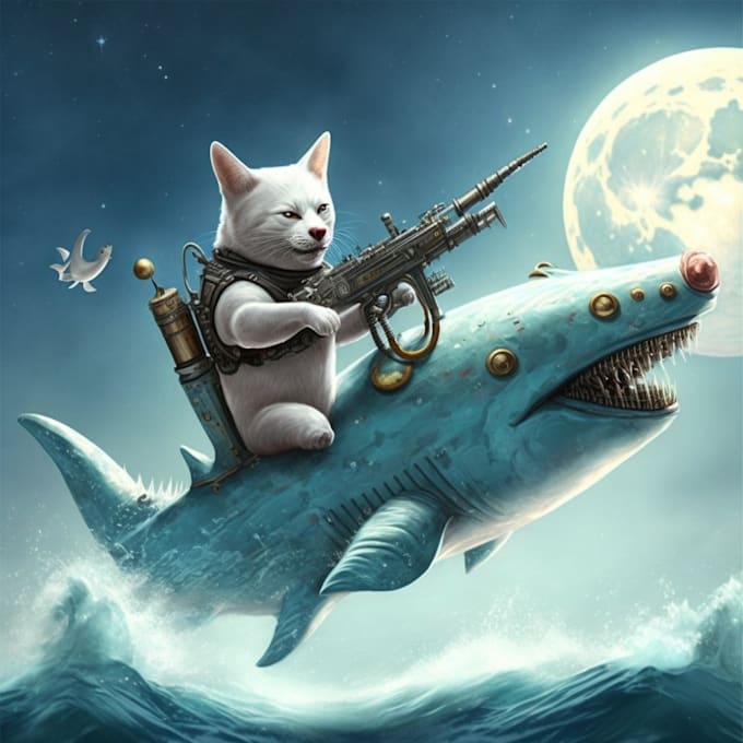 create a custom cartoon of your animal doing something ridiculous