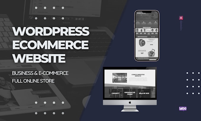 design wordpress ecommerce and bussines website, woocomerce