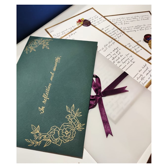 create beautiful handwritten letters and invites in calligraphy