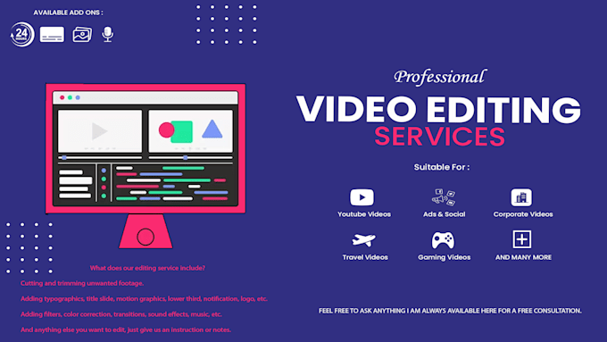 Do professional video editing services by Rxstudioid | Fiverr