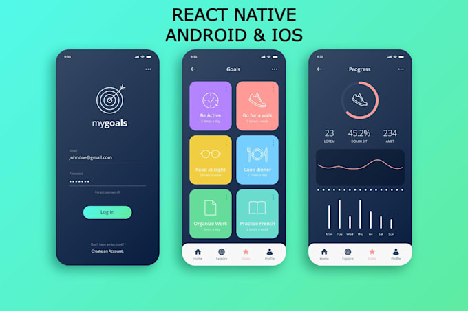 make android and ios mobile application using react native