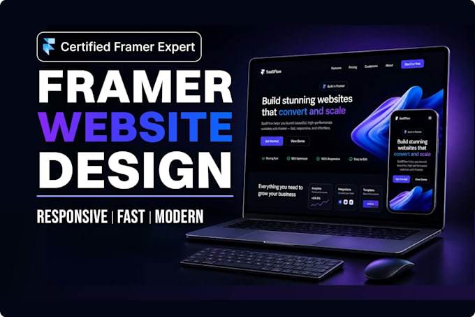 design framer website, framer landing page, fix or redesign framer site