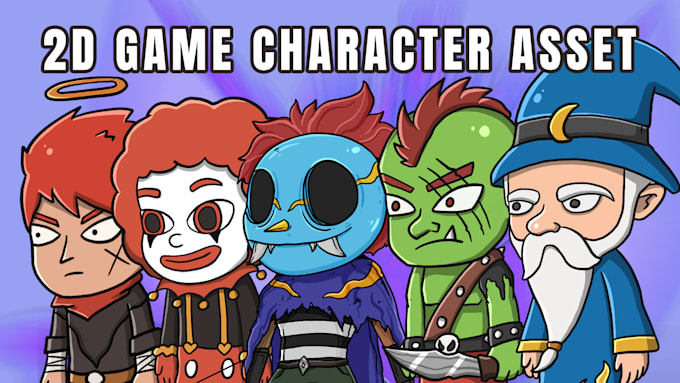 Create amazing simple 2d game characters asset by Pandahitamdraws | Fiverr