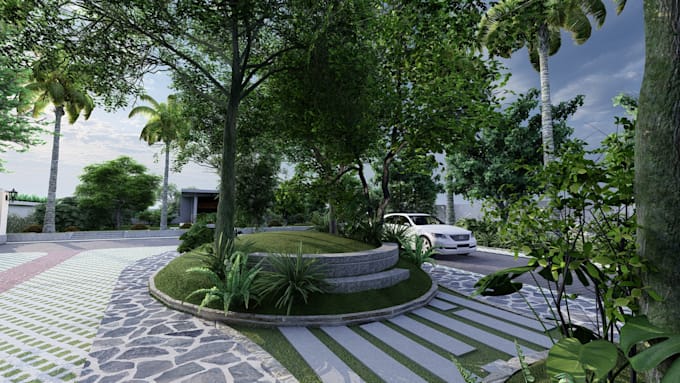 design landscapes, terraces, patios, and gardens with 3d renderings