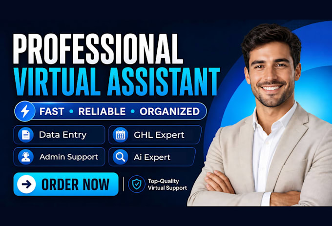 be your virtual assistant for admin support, data entry, CRM tasks