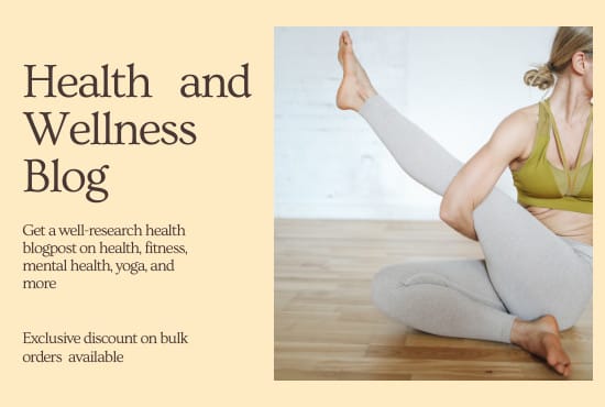 write an HQ blog on health, wellness, fitness or yoga