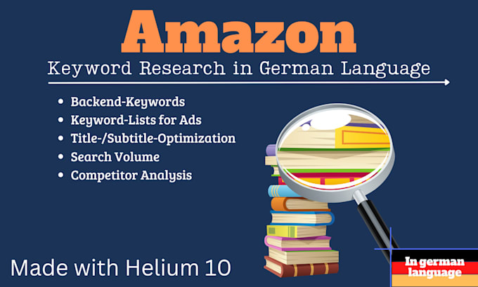 do a keyword research for amazon kdp or fba for you in german