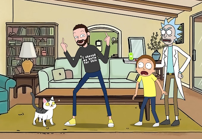 Draw you in rick and morty art style by Timyling Fiverr