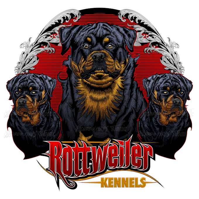 dog rottweiler logo design in high resolution