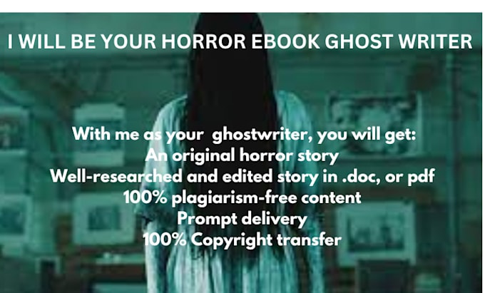 be your horror ebook writer thriller ebook ghostwriter