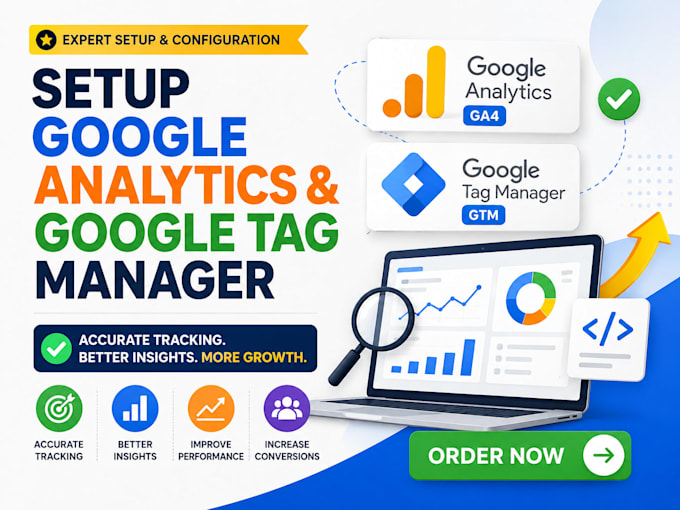 setup google analytics ga4 and tag manager GTM