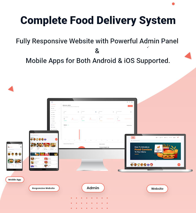 Create a food delivery app with laravel admin panel and delivery man ...