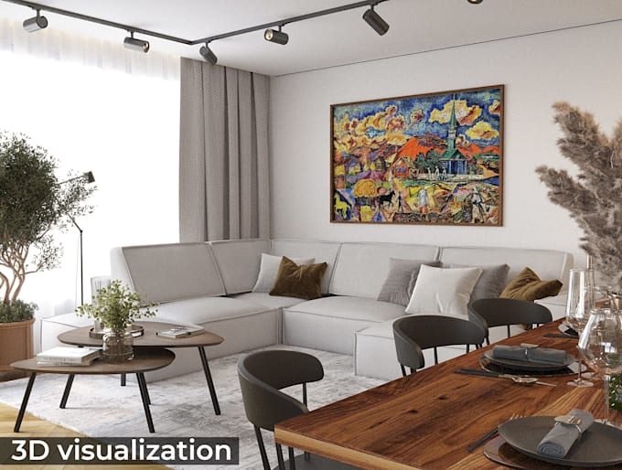 Develop 3d visualizations of interior and exterior by Kamilanurgaleev ...