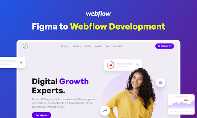 develop figma to webflow website responsive design