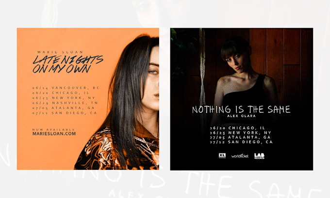 create a professional tour and concert poster