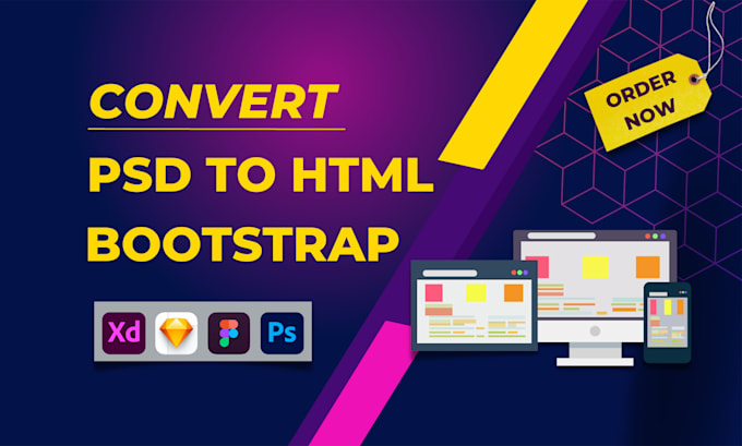 Convert sketch to html psd to html responsive with bootstrap by ...
