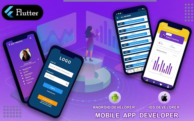 develop IOS and android application using flutter