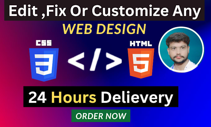Fix html css bootstrap and responsive layout issues in a day by Ali ...