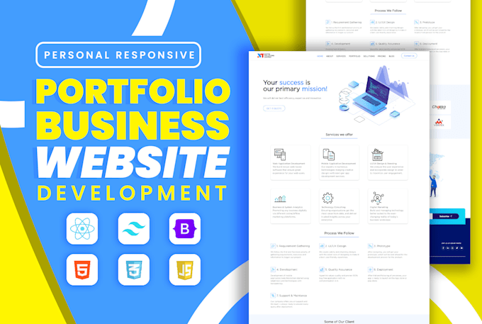 Build responsive personal portfolio business website design by ...