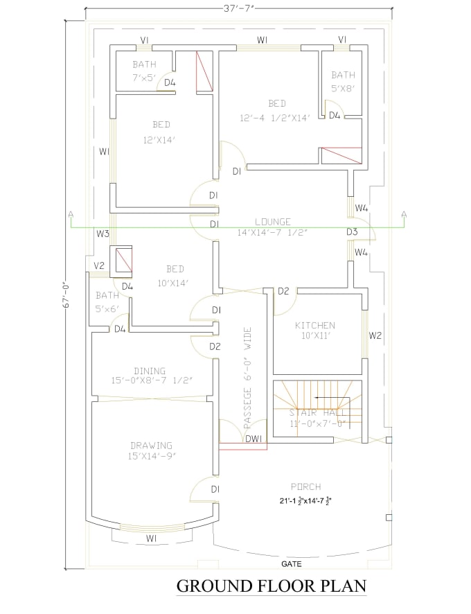 Create autocad 2d plans and convert pdf to cad file by Yarconstruction